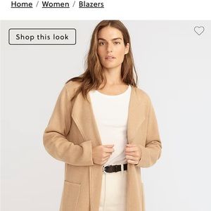 NWT JCrew Juliette collarless sweater-blazer XS